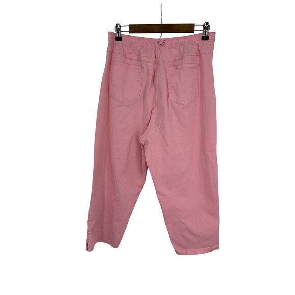 Quacker Factory Pink Capri Pants With Seed Bead Ice Cream Cone Womens Size L - Picture 4 of 8